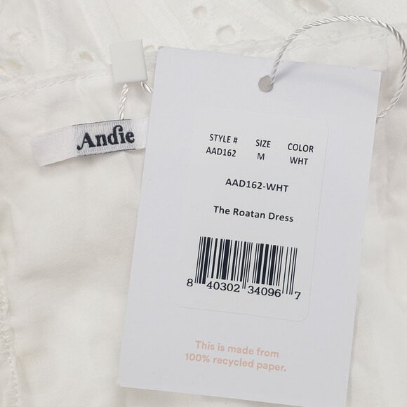Andie Swim The Roatan Midi Dress White Cotton Eyelet Lace Lined - Pick Your Size - Picture 2 of 16